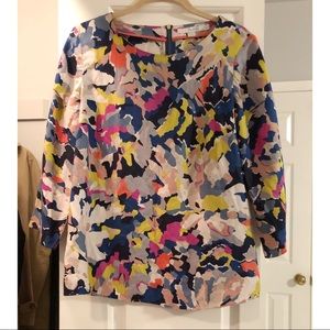 Boden floral tye dye blouse top